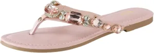 Women Shoes Fashion Flat Flip Flops With Slippers Round Toe Flip Flops Beach Leather Sandals for Women Arch Support