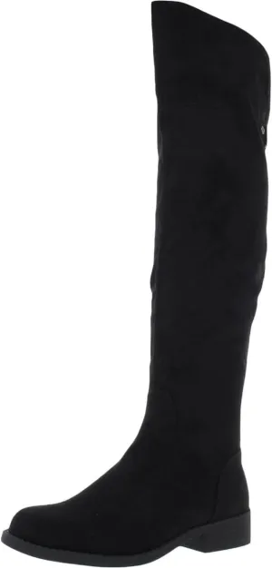 Womens Allicce Faux Suede Over-The-Knee Boots