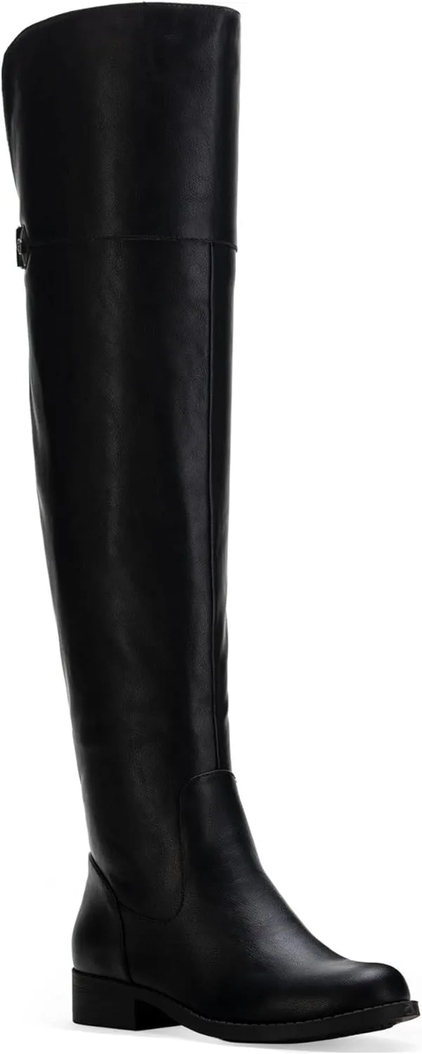 Womens Allicce Microsuede Over-The-Knee Boots Black 7.5 Medium (B,M)