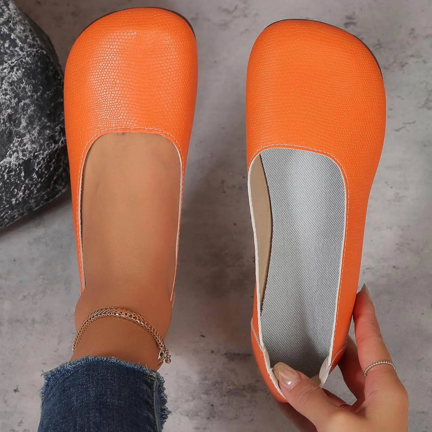 Women's Casual Loafers Cute Slip On Comfort Walking Flats Leather Driving Dress Shoes Fashion Closed Toe Boat Shoes
