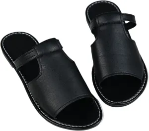 Women's Cut Out Slide Sandals, Trendy Faux Leather Flat Slide Sandals, Lightweight Slip On Outdoor Shoes