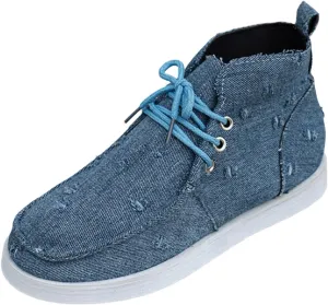 Women's Dress Flat Ballet Low Wedge New Flat Bottom High Top Canvas Women's Shoes Denim Women's Ballet Flat Comfortable