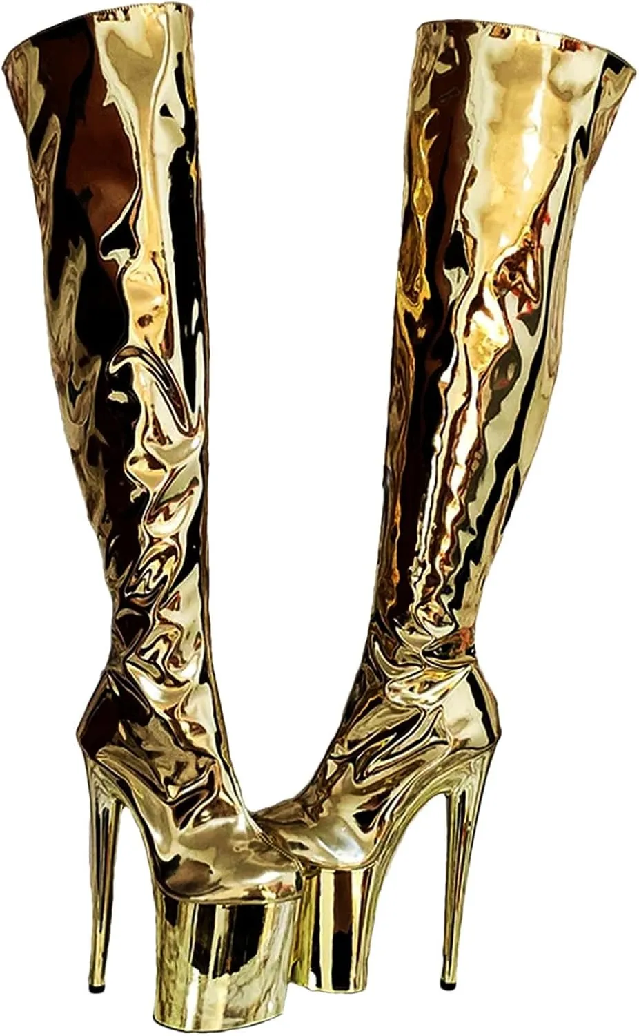WomenS Electroplated Sole Over-The-Knee Boots High Heel Nightclub Shoes