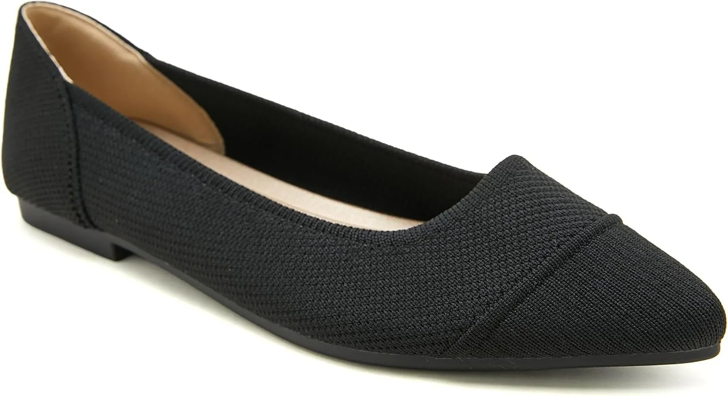 Women's Flats Shoes Knit Pointed Toe Ballet Flats Comfortable Dressy Washable Ballerina Flat