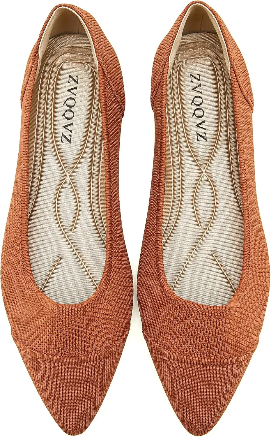 Women's Flats Shoes Knit Pointed Toe Ballet Flats Comfortable Dressy Washable Ballerina Flat
