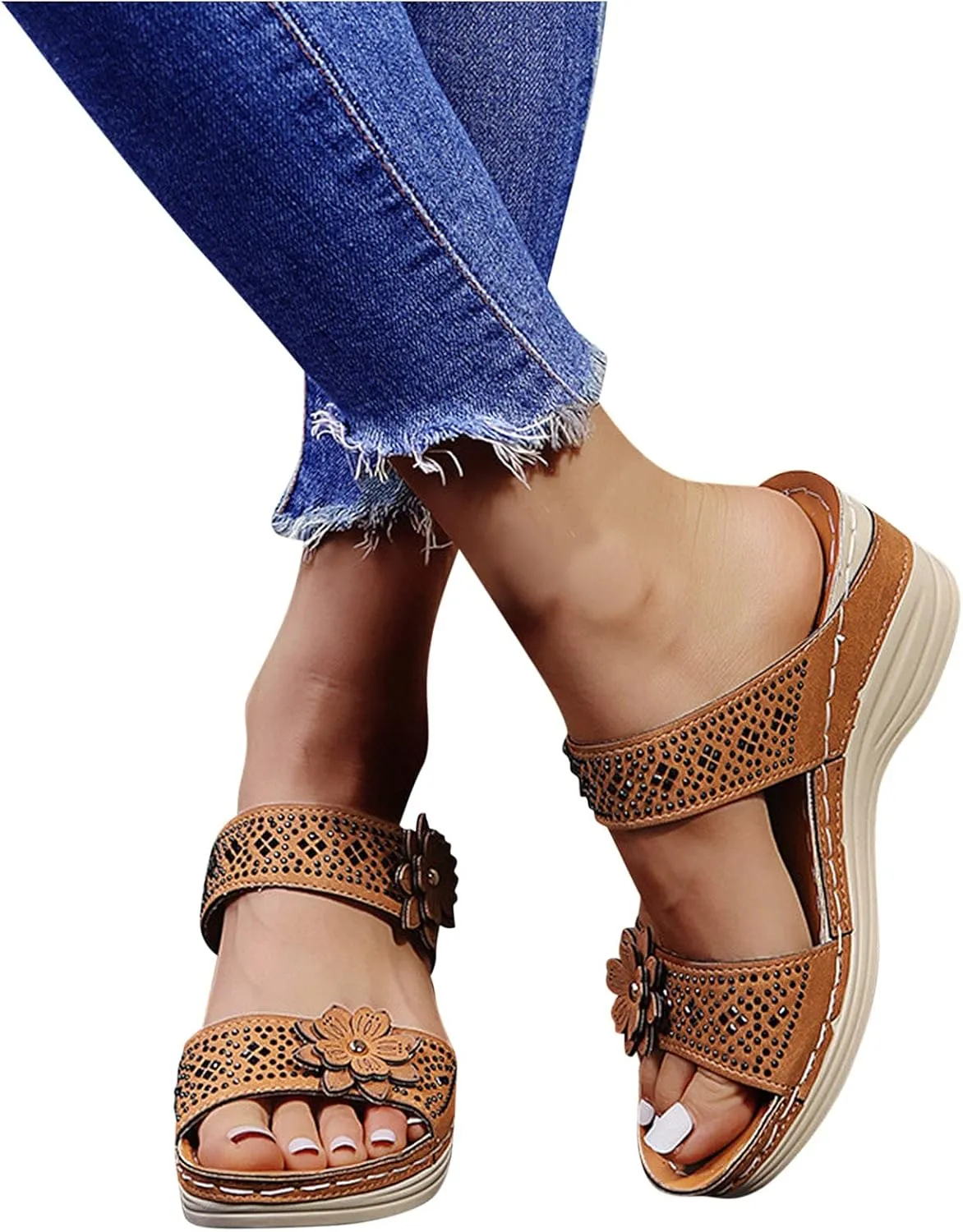 Womens Orthopedic Flip Flops Orthotic Womens Wedges Sandals Orthopedic Womens Summer Slippers with Arch Support Orthotic Extra Wide Sandals for Women Orthopedic Sexy Summer Sandals for Women 2025
