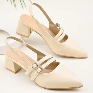 Women's Patent Leather Slingback Chunky Heels Mary Janes Pumps Buckle Closed Toe Low Heel Sandals Dress Evening Party Backless Shoes