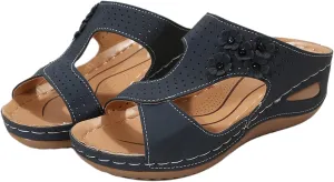 Women's Sandals Comfortable Dressy Casual Summer Orthopedic Slippers Flat Heel Beach Orthotic Flip Flops With Arch Support