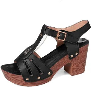 Women's Summer High Heel Sandals Open Toe Comfortable Footwear For Casual Outings Beach Vacations Work Dates And