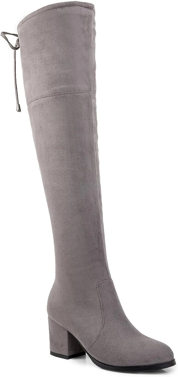 Women's Ultra-Tall Over-the-Knee Boots Suede Accent Adult