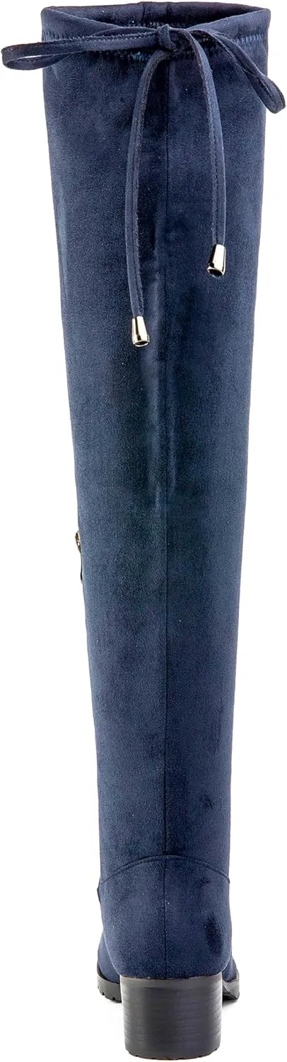 Women's Ultra-Tall Over-the-Knee Boots Suede Accent Adult