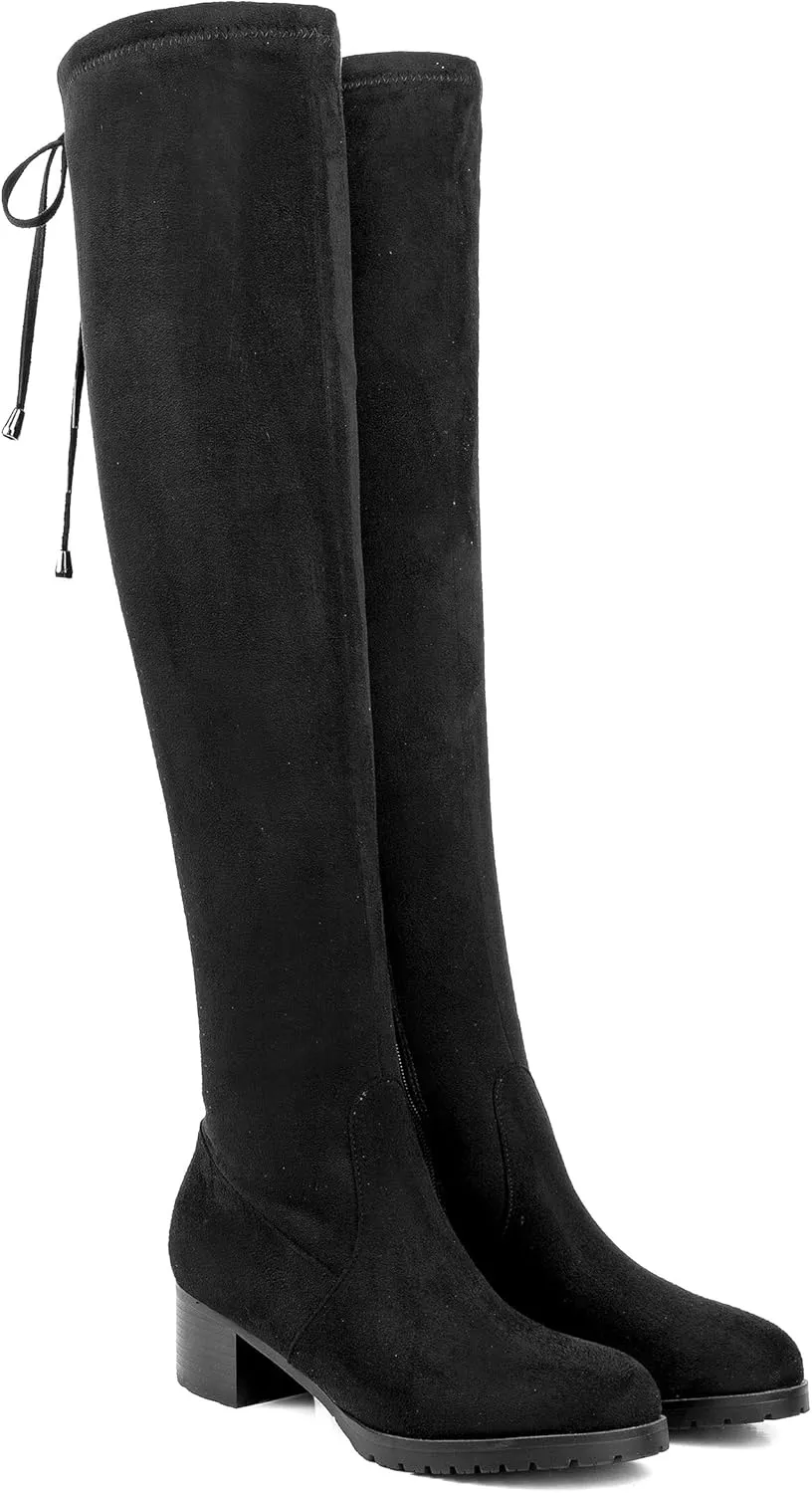 Women's Ultra-Tall Over-the-Knee Boots Suede Accent Adult