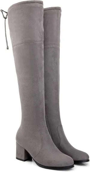 Women's Ultra-Tall Over-the-Knee Boots Suede Accent Adult