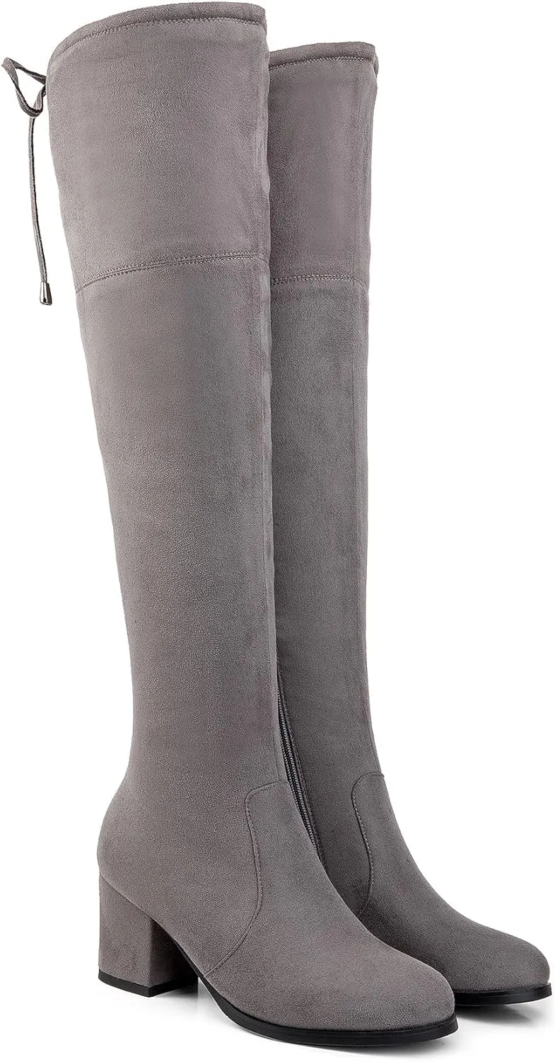Women's Ultra-Tall Over-the-Knee Boots Suede Accent Adult