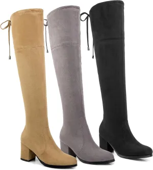 Women's Ultra-Tall Over-the-Knee Boots Suede Accent Adult