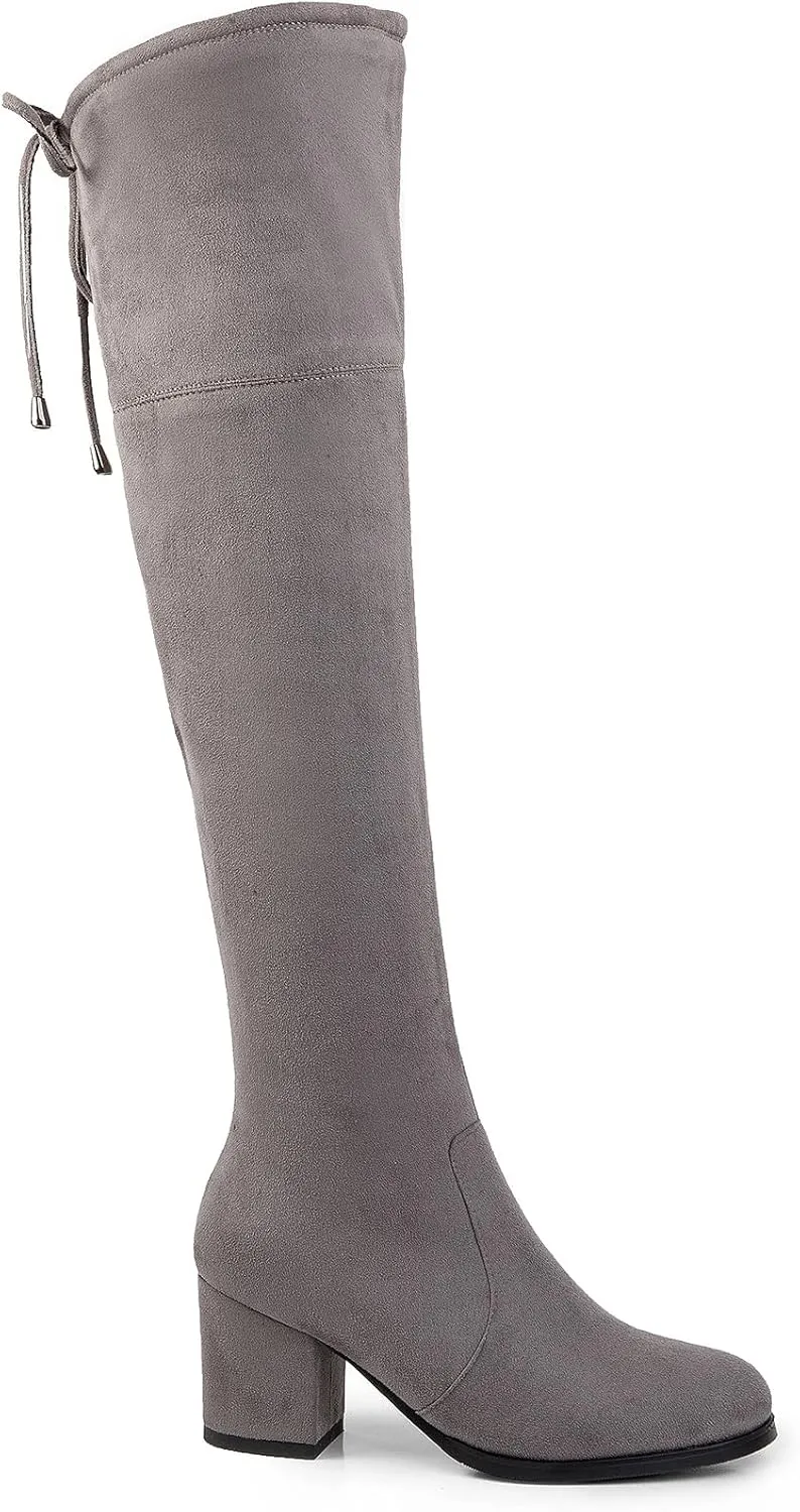 Women's Ultra-Tall Over-the-Knee Boots Suede Accent Adult