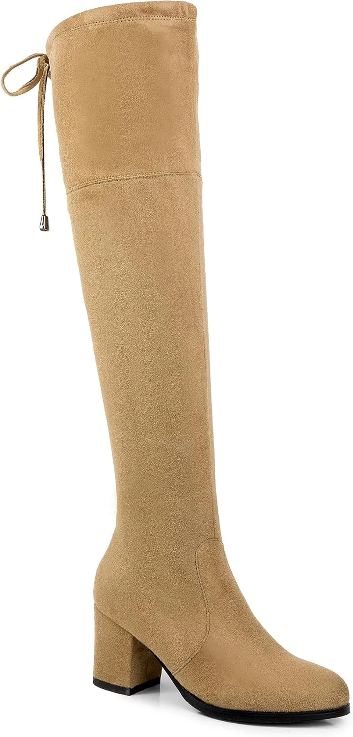 Women's Ultra-Tall Over-the-Knee Boots Suede Accent Adult