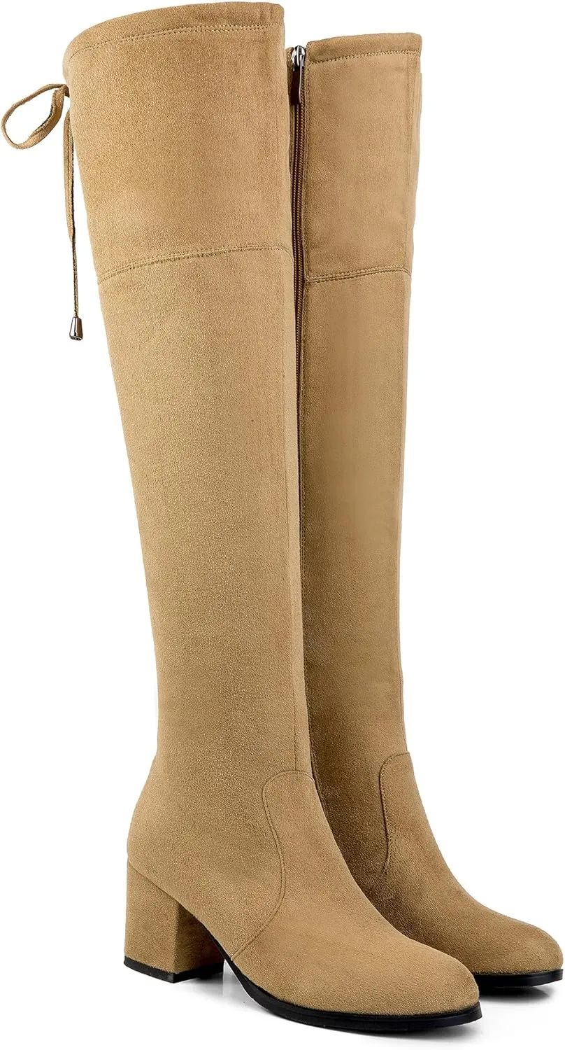Women's Ultra-Tall Over-the-Knee Boots Suede Accent Adult