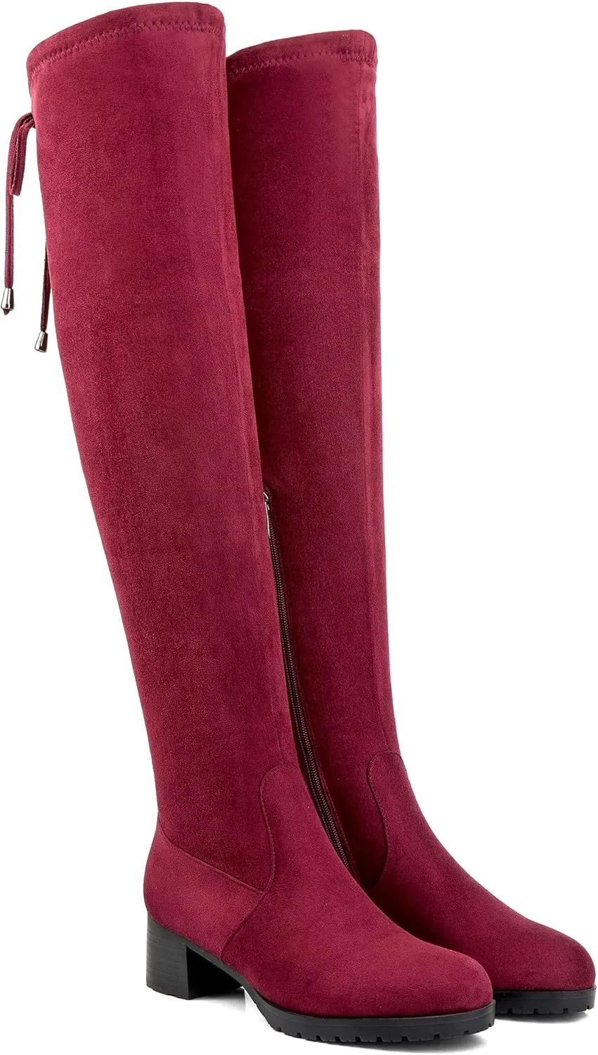 Women's Ultra-Tall Over-the-Knee Boots Suede Accent Adult