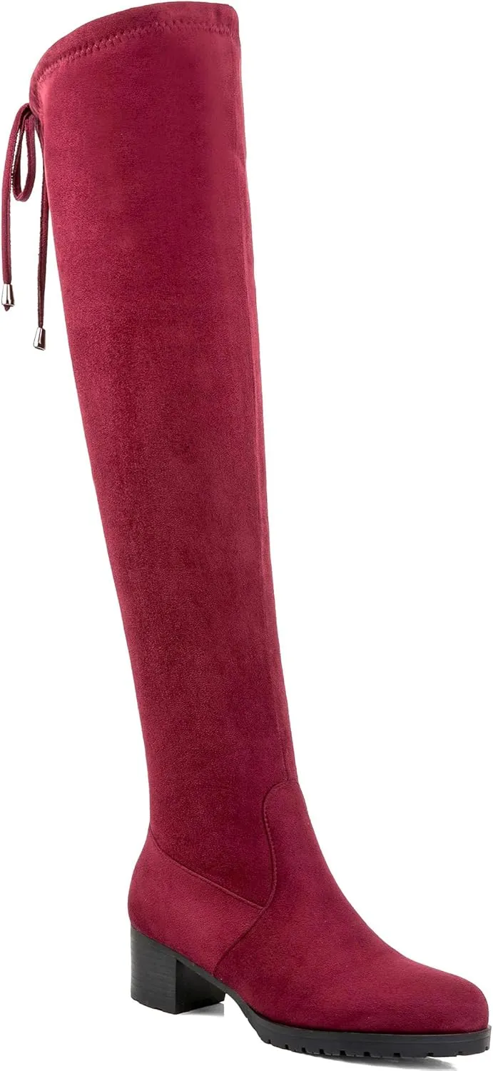 Women's Ultra-Tall Over-the-Knee Boots Suede Accent Adult