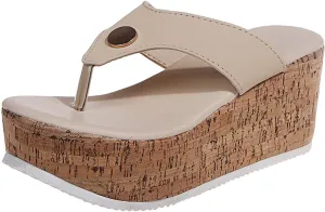 ZBYY Women Wedge Sandals Platform Slip on Cork Wedge Mules Platform Slide Sandals Summer Flip Flop Gladiator Sandals